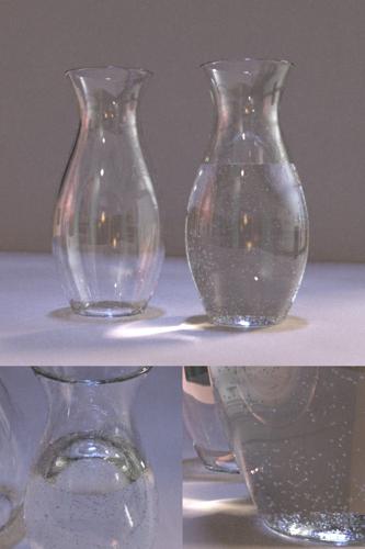 Realistic vase with water and bubbles preview image